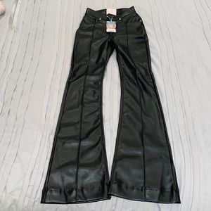 Leather Flare Pants